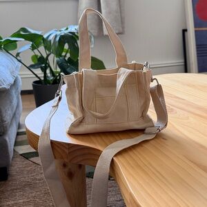 Stylish Cream Canvas Tote Bag